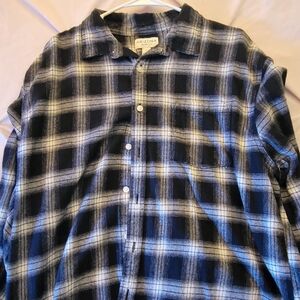 Arizona Jean Company Men's Black and White Plaid Shirt
